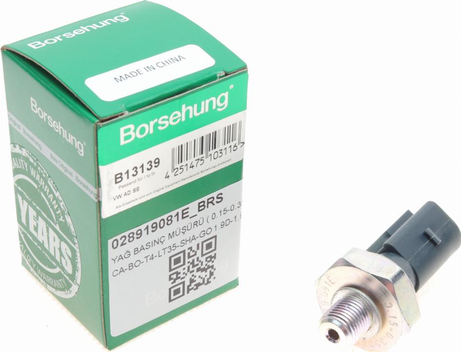 Borsehung B13139 — Czujnik, ciśnienie oleju