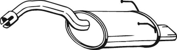 Bosal 148-175 - Tłumik układu wydechowego tył