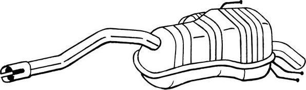 Bosal 148-213 - Tłumik układu wydechowego tył