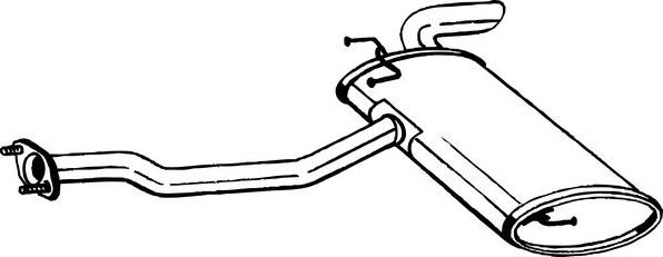 Bosal 165-107 - Tłumik układu wydechowego tył