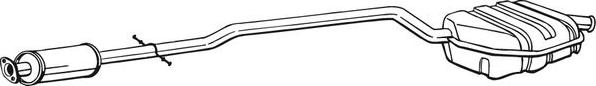 Bosal 290-159 - Tłumik układu wydechowego tył