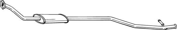 Bosal 293-001 - Tłumik układu wydechowego środkowy