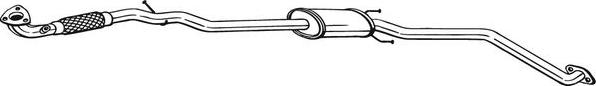Bosal 293-031 - Tłumik układu wydechowego środkowy