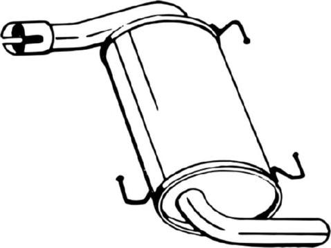 Bosal 284-783 - Tłumik układu wydechowego tył