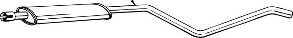 Bosal 285-455 - Tłumik układu wydechowego środkowy