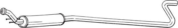 Bosal 285-469 - Tłumik układu wydechowego środkowy