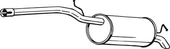 Bosal 280-161 - Tłumik układu wydechowego tył