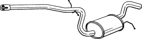 Bosal 281-453 - Tłumik układu wydechowego środkowy