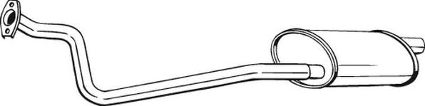 Bosal 282-379 - Tłumik układu wydechowego przód