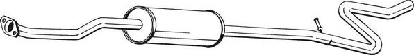 Bosal 287-089 - Tłumik układu wydechowego środkowy