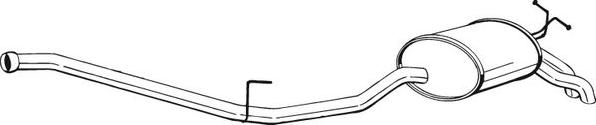 Bosal 287-087 - Tłumik układu wydechowego tył