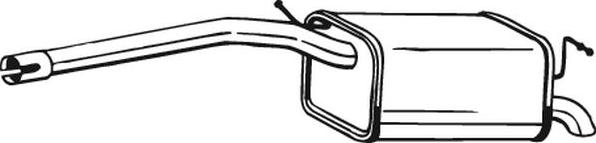 Bosal 233-505 - Tłumik układu wydechowego tył