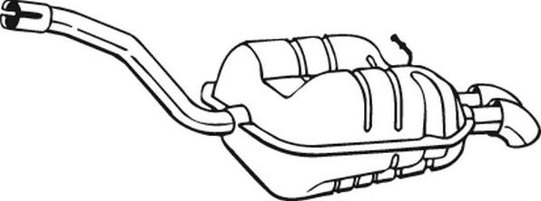 Bosal 233-547 - Tłumik układu wydechowego tył