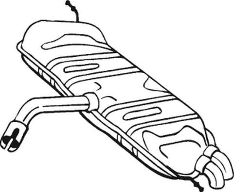 Bosal 233-177 - Tłumik układu wydechowego tył