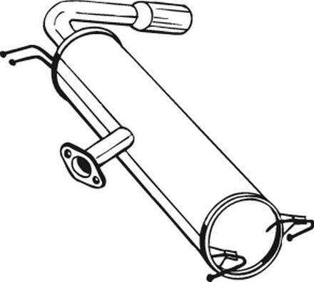 Bosal 228-487 - Tłumik układu wydechowego tył