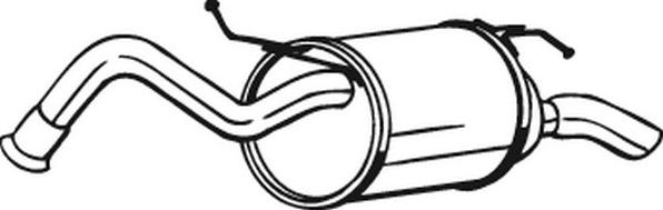 Bosal 228-053 - Tłumik układu wydechowego tył