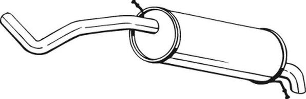 Bosal 227-055 - Tłumik układu wydechowego tył