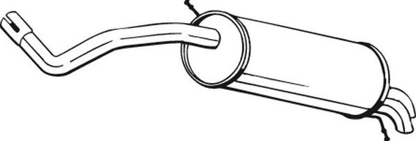 Bosal 278-033 - Tłumik układu wydechowego tył
