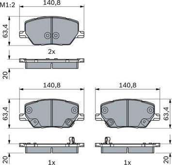BOSCH 0 986 494 941 — Zestaw klocków hamulcowych, hamulce tarczowe