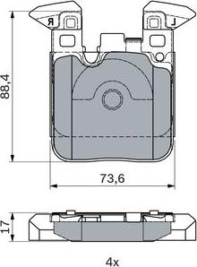 BOSCH 0 986 494 948 — Zestaw klocków hamulcowych, hamulce tarczowe