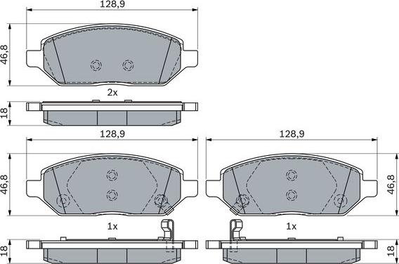 BOSCH 0 986 494 906 — Zestaw klocków hamulcowych, hamulce tarczowe