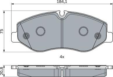 BOSCH 0 986 494 914 — Zestaw klocków hamulcowych, hamulce tarczowe