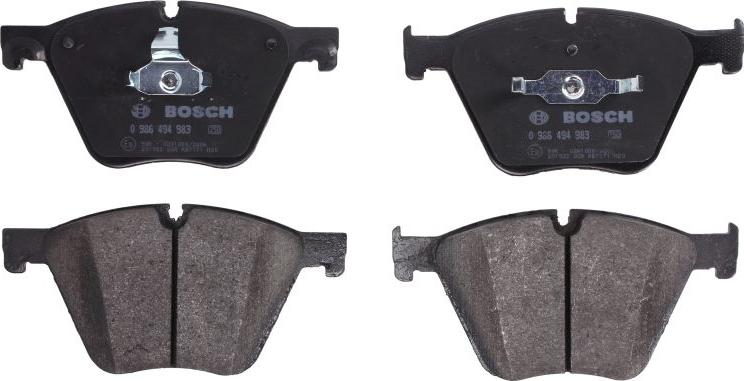 BOSCH 0 986 494 983 — Zestaw klocków hamulcowych, hamulce tarczowe