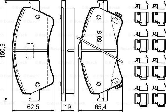 BOSCH 0 986 494 932 - Klocek hamulcowy kpl.