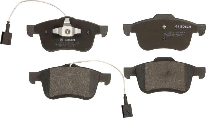BOSCH 0 986 494 453 — Zestaw klocków hamulcowych, hamulce tarczowe