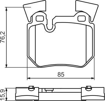 BOSCH 0 986 494 421 — Zestaw klocków hamulcowych, hamulce tarczowe