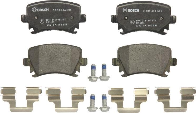 BOSCH 0 986 494 595 — Zestaw klocków hamulcowych, hamulce tarczowe