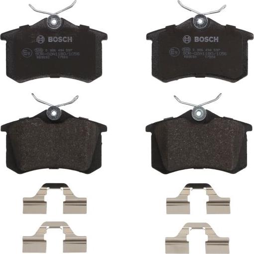 BOSCH 0 986 494 597 — Zestaw klocków hamulcowych, hamulce tarczowe