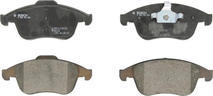 BOSCH 0 986 494 556 — Zestaw klocków hamulcowych, hamulce tarczowe