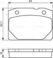BOSCH 0 986 494 568 - KLOCKI HAM. LADA P. 1200-1600-NOVA-TOSCANA 1.2-1.6 72-12