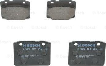 BOSCH 0 986 494 568 — Zestaw klocków hamulcowych, hamulce tarczowe