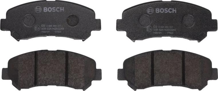 BOSCH 0 986 494 501 — Zestaw klocków hamulcowych, hamulce tarczowe