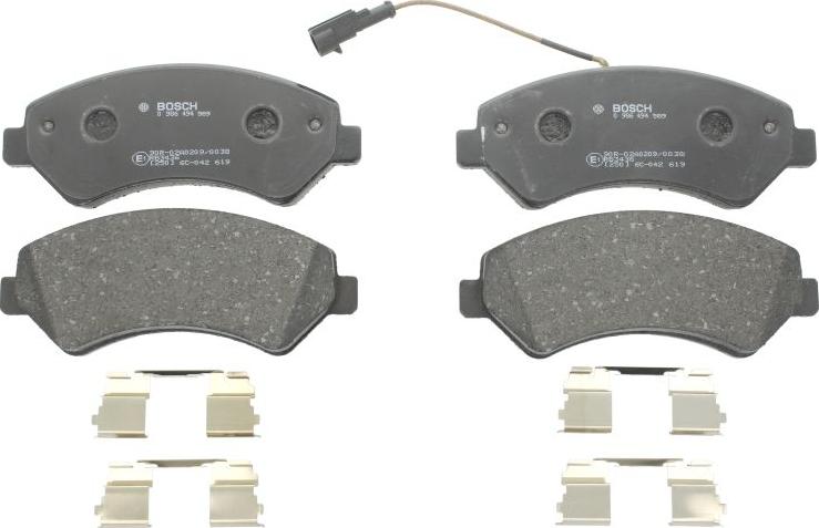 BOSCH 0 986 494 589 — Zestaw klocków hamulcowych, hamulce tarczowe