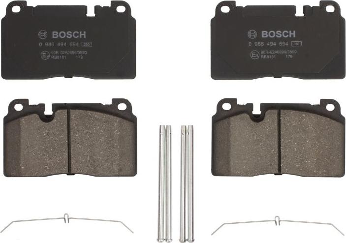 BOSCH 0 986 494 694 — Zestaw klocków hamulcowych, hamulce tarczowe