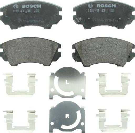 BOSCH 0 986 494 609 — Zestaw klocków hamulcowych, hamulce tarczowe