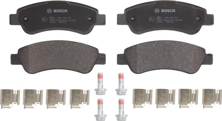 BOSCH 0 986 494 604 — Zestaw klocków hamulcowych, hamulce tarczowe
