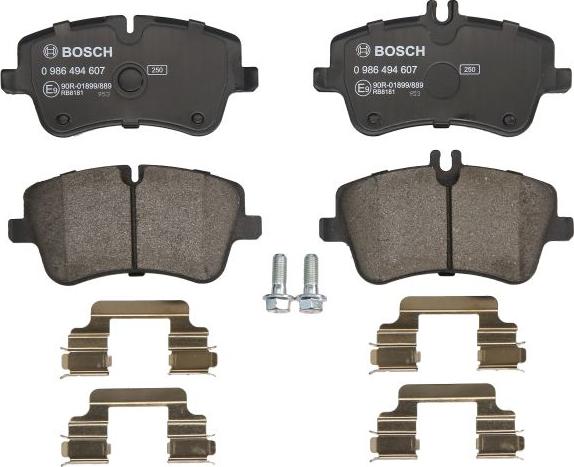 BOSCH 0 986 494 607 — Zestaw klocków hamulcowych, hamulce tarczowe
