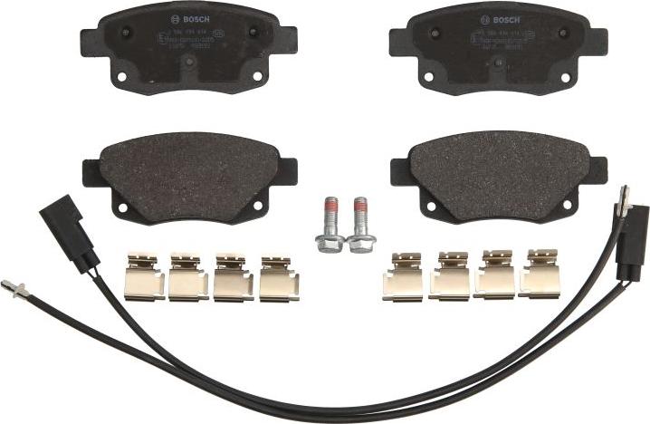 BOSCH 0 986 494 614 — Zestaw klocków hamulcowych, hamulce tarczowe