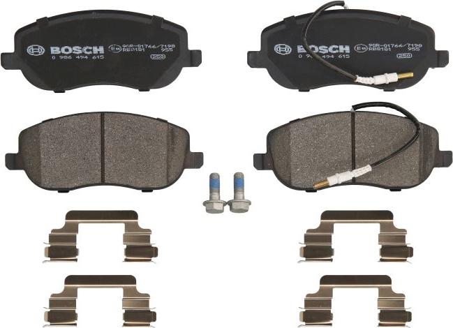 BOSCH 0 986 494 615 — Zestaw klocków hamulcowych, hamulce tarczowe