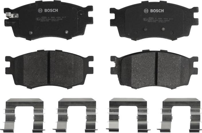 BOSCH 0 986 494 617 — Zestaw klocków hamulcowych, hamulce tarczowe
