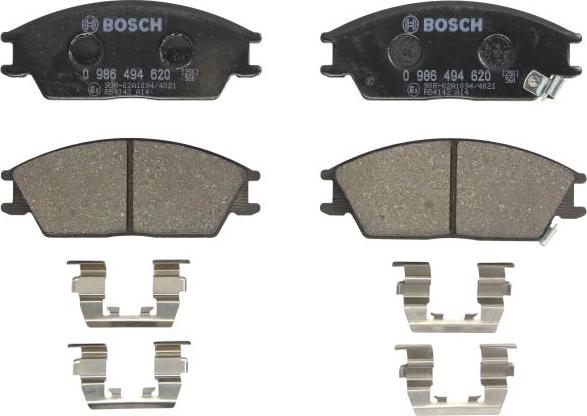 BOSCH 0 986 494 620 — Zestaw klocków hamulcowych, hamulce tarczowe