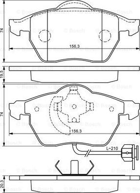 BOSCH 0 986 494 050 - KLOCKI HAMULCOWE PRZÓD