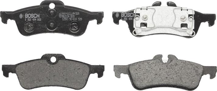 BOSCH 0 986 494 063 — Zestaw klocków hamulcowych, hamulce tarczowe