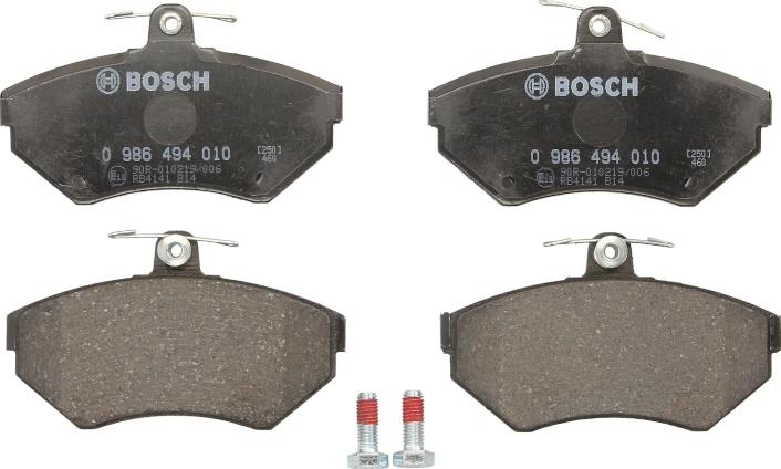 BOSCH 0 986 494 010 — Zestaw klocków hamulcowych, hamulce tarczowe