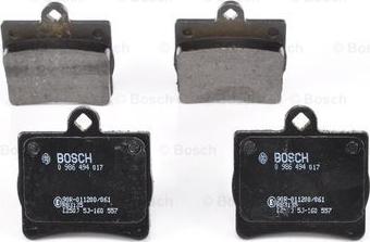 BOSCH 0 986 494 017 - KLOCKI HAMULCOWE TYŁ
