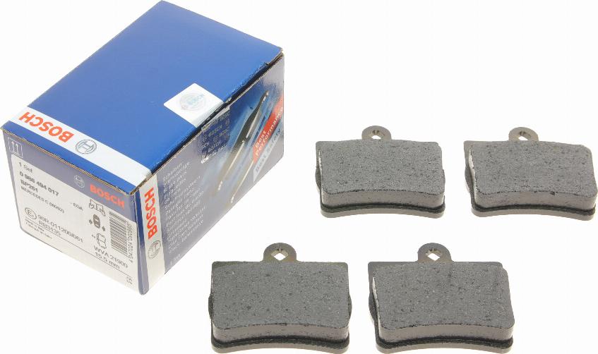 BOSCH 0 986 494 017 — Zestaw klocków hamulcowych, hamulce tarczowe